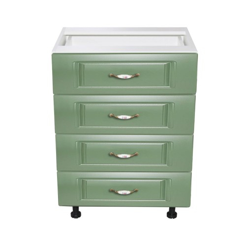 Corp inferior 60 cu 4 sertare Zebra MDF Verde drept [2]