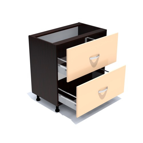 Corp inferior 80 cu 2 sertare metalice greutate Zebra cappuccino [2]