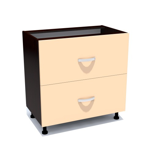 Corp inferior 80 cu 2 sertare metalice greutate Zebra cappuccino [1]