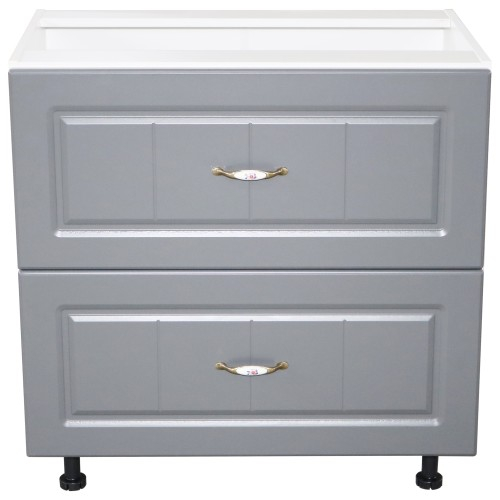 Corp inferior 80 cu 2 sertare metalice pentru greutate Zebra MDF gri dungi [4]