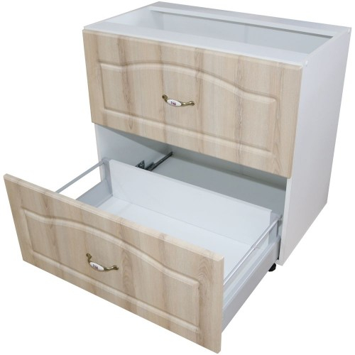 Corp inferior 80 cu 2 sertare metalice pentru greutate Zebra MDF sonoma mustata [2]