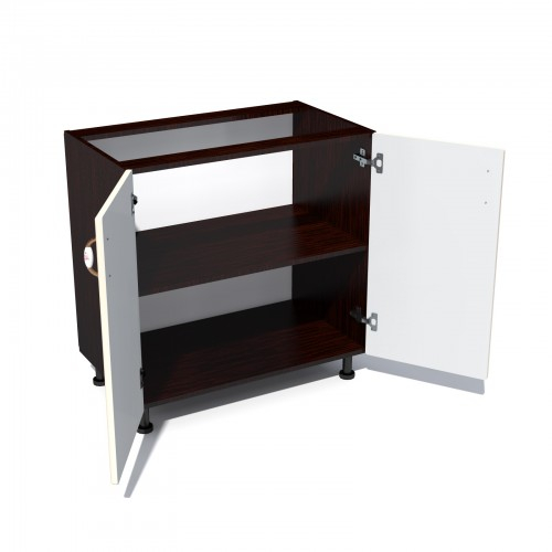 Corp inferior 80 cu 2 usi Zebra MDF vanilie simplu [2]