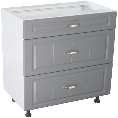 Corp inferior 80 cu 3 sertare metalice greutate Zebra MDF gri dungi [1]