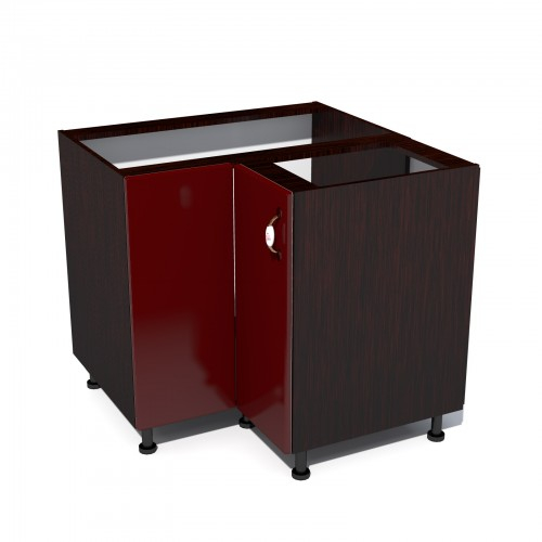 Corp inferior colt cu 2 usi Zebra MDF rosu simplu [1]