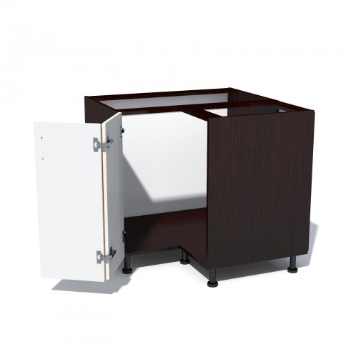 Corp inferior colt cu 2 usi Zebra MDF vanilie simplu [2]