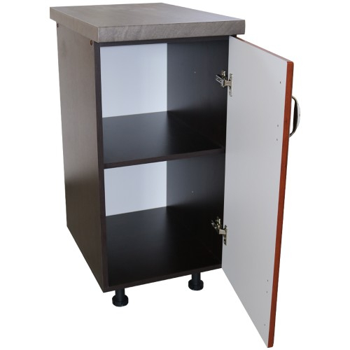 Corp inferior cu 1 Usa Dreapta Zebra, Wenge/MDF Cedru Frunza, blat Beton 40 x 85 x 60 [3]