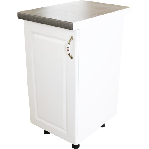 Corp inferior cu 1 Usa Zebra, Alb/MDF Alb mat, si blat Beton 40 x 85 x 60 [1]