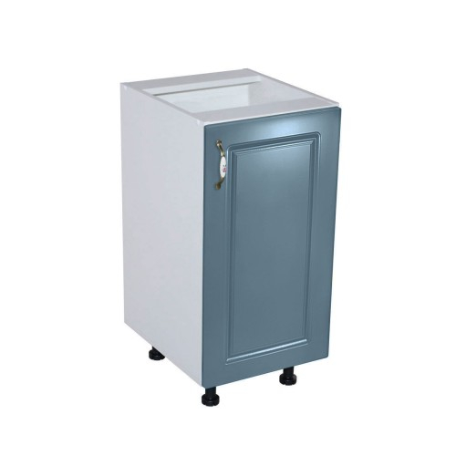 Corp inferior cu 1 usa Zebra, Alb/MDF Albastru fara blat, 40 x 82 x 50 cm [1]