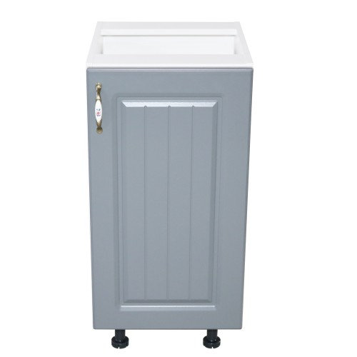 Corp inferior cu 1 usa Zebra, Alb/MDF GRI, fara blat, 40 x 82 x 50 cm [4]