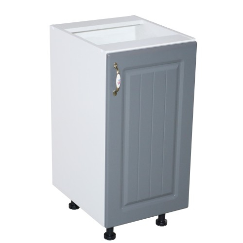 Corp inferior cu 1 usa Zebra, Alb/MDF GRI, fara blat, 40 x 82 x 50 cm [1]