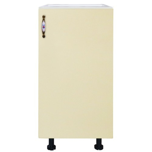 Corp inferior cu 1 usa Zebra, Alb/MDF Vanilie, fara blat, 40 x 82 x 50 cm [1]