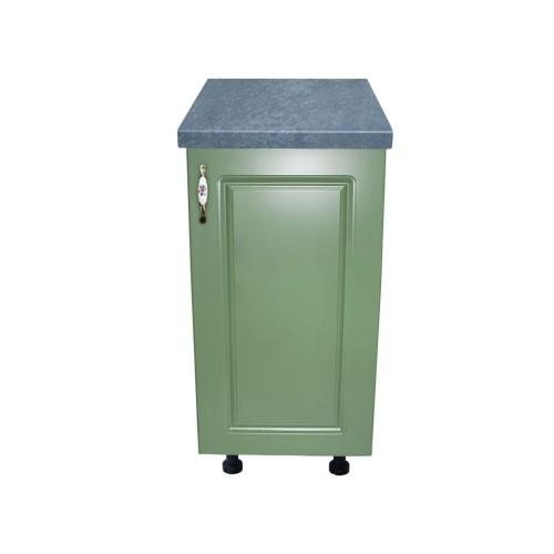 Corp inferior cu 1 Usa Zebra, Alb/MDF Verde si blat Beton 40 x 85 x 60 [1]