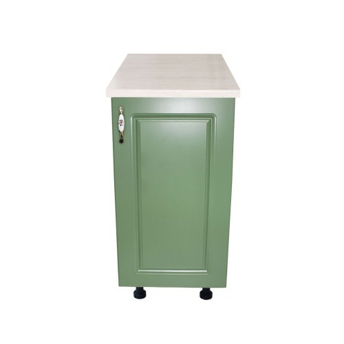 Corp inferior cu 1 Usa Zebra, Alb/MDF Verde si blat travertin 40 x 85 x 60 [1]