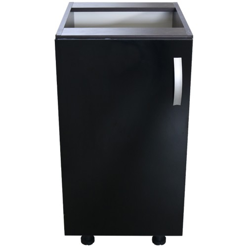 Corp inferior cu 1 usa Zebra, Wenge / Negru, fara blat, 40 x 82 x 50 cm [4]