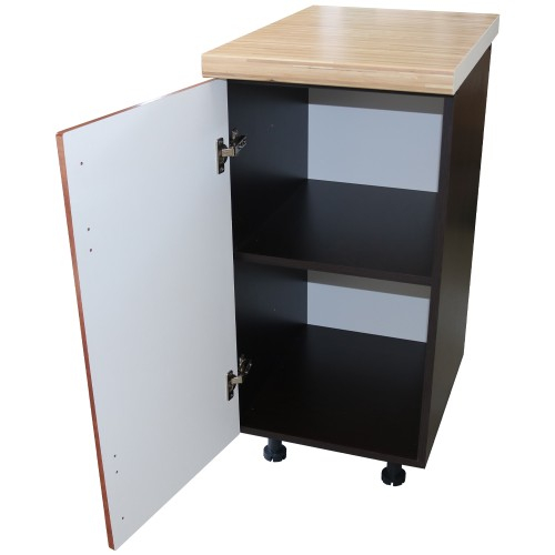 Corp inferior cu 1 Usa Zebra, Wenge / Negru si blat Artar 40 x 85 x 60 [3]