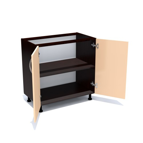 Corp inferior cu 2 usi 80 cm Zebra, Wenge/Cappucinno, fara blat 80 x 82 x 50 [2]