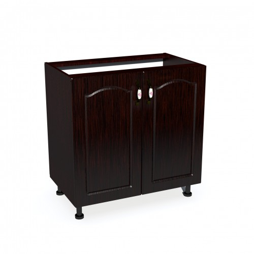 Corp inferior cu 2 usi 80 cm Zebra, Wenge/MDF Wenge Mustata, fara blat 80 x 82 x 50 [1]