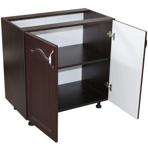 Corp inferior cu 2 usi 80 cm Zebra, Wenge/MDF Wenge Mustata, fara blat 80 x 82 x 50 [2]