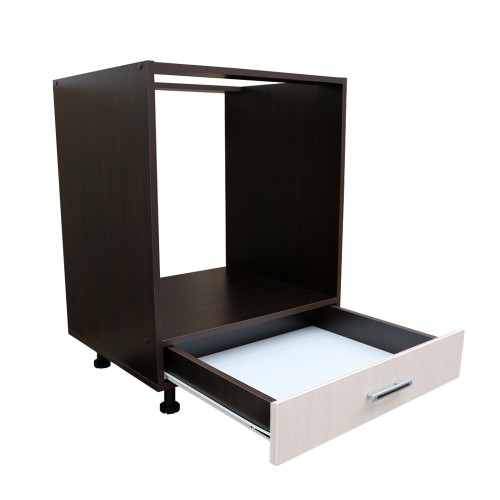 Corp pentru cuptor incorporabil cu sertar Sofia, wenge/brad, fara blat, 60 x 82 x 57 cm [4]