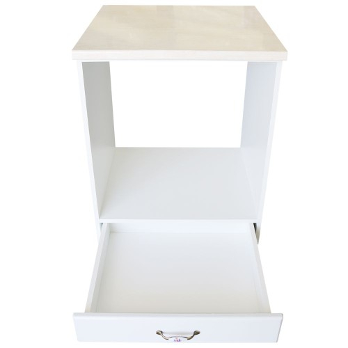 Corp pentru cuptor incorporabil cu sertar Zebra, Alb/MDF Alb mat, cu blat Travertin, 60 x 85 x 60 cm [2]