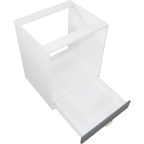 Corp pentru cuptor incorporabil cu sertar Zebra, alb/MDF GRI, fara blat, 60 x 82 x 57 cm [4]