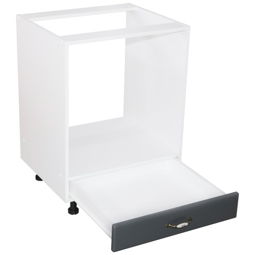 Corp pentru cuptor incorporabil cu sertar Zebra, alb/MDF GRI, fara blat, 60 x 82 x 57 cm [7]