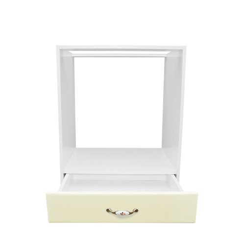 Corp pentru cuptor incorporabil cu sertar Zebra, alb/MDF Vanilie lucios, fara blat, 60 x 82 x 57 cm [2]