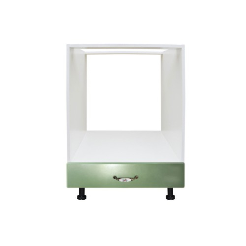 Corp pentru cuptor incorporabil cu sertar Zebra, alb/MDF VERDE, fara blat, 60 x 82 x 57 cm [3]