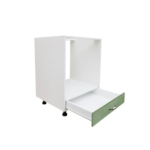 Corp pentru cuptor incorporabil cu sertar Zebra, alb/MDF VERDE, fara blat, 60 x 82 x 57 cm [4]