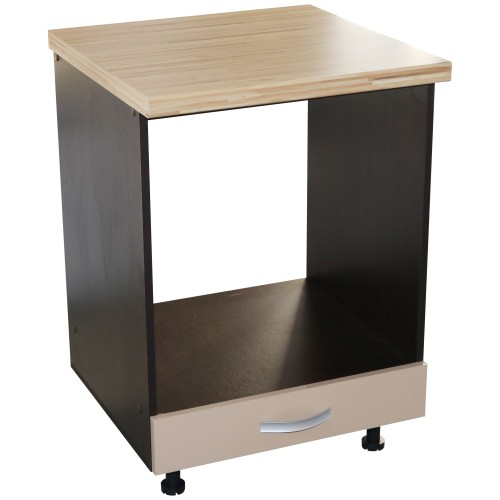 Corp pentru cuptor incorporabil cu sertar Zebra, Wenge/Cappuccino , cu blat artar, 60 x 85 x 60 cm [1]