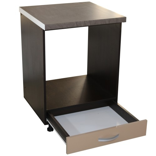 Corp pentru cuptor incorporabil cu sertar Zebra, Wenge/Cappuccino, cu blat beton, 60 x 85 x 60 cm [2]