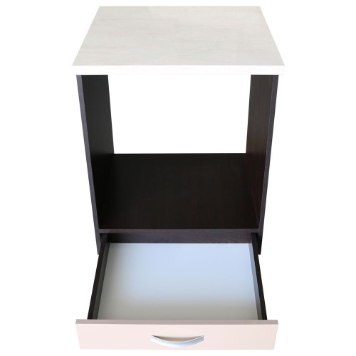 Corp pentru cuptor incorporabil cu sertar Zebra, wenge/Cappuccino lucios, cu blat Travertin, 60 x 85 x 60 cm [2]