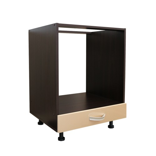 Corp pentru cuptor incorporabil cu sertar Zebra, wenge/cappuccino lucios, fara blat, 60 x 82 x 57 cm [1]