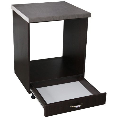 Corp pentru cuptor incorporabil cu sertar Zebra, Wenge/MDF Wenge, cu blat beton, 60 x 85 x 60 cm [2]