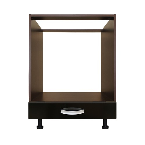 Corp pentru cuptor incorporabil cu sertar Zebra, wenge/negru lucios, fara blat, 60 x 82 x 57 cm [3]