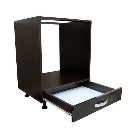 Corp pentru cuptor incorporabil cu sertar Zebra, wenge/negru lucios, fara blat, 60 x 82 x 57 cm [4]