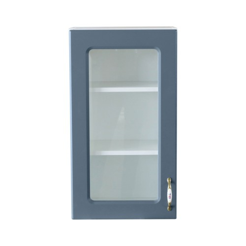 Corp superior 40 vitrina cu 1 usa Zebra MDF albastru drept [3]