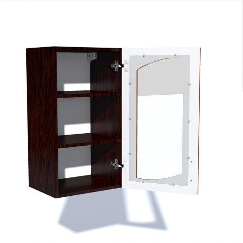 Corp superior 40 vitrina cu 1 usa Zebra MDF frunza cedru [3]