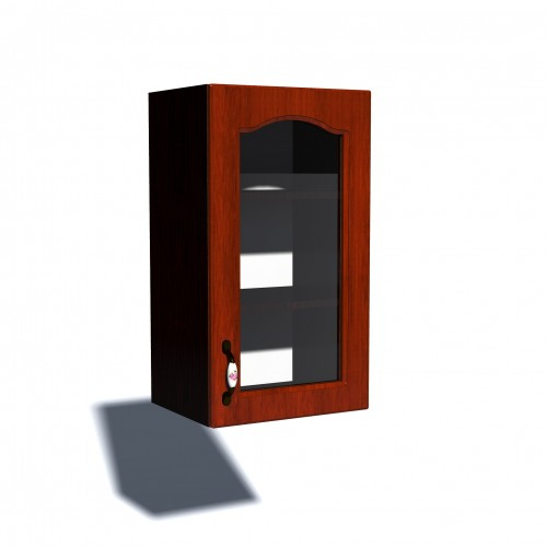 Corp superior 40 vitrina cu 1 usa Zebra MDF mustata cedru [1]