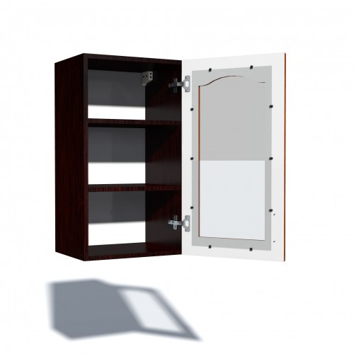 Corp superior 40 vitrina cu 1 usa Zebra MDF mustata cedru [3]