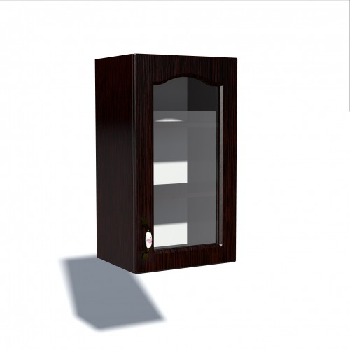 Corp superior 40 vitrina cu 1 usa Zebra MDF mustata wenge [1]