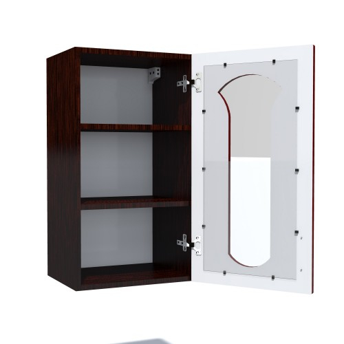 Corp superior 40 vitrina cu 1 usa Zebra MDF tulip rosu [2]