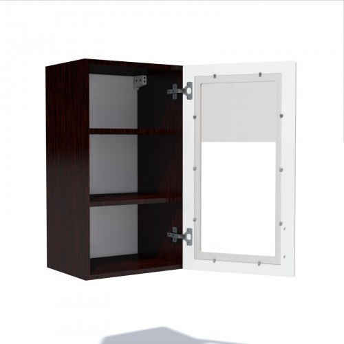 Corp superior 40 vitrina cu 1 usa Zebra MDF vanilie simplu [2]