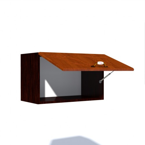 Corp superior 60 cu 1 usa orizontala pentru hota Zebra MDF frunza cedru [3]