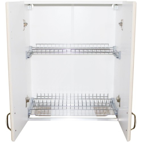 Corp superior 60 cu 2 usi cu scurgator de vase Zebra MDF sonoma mustata [2]