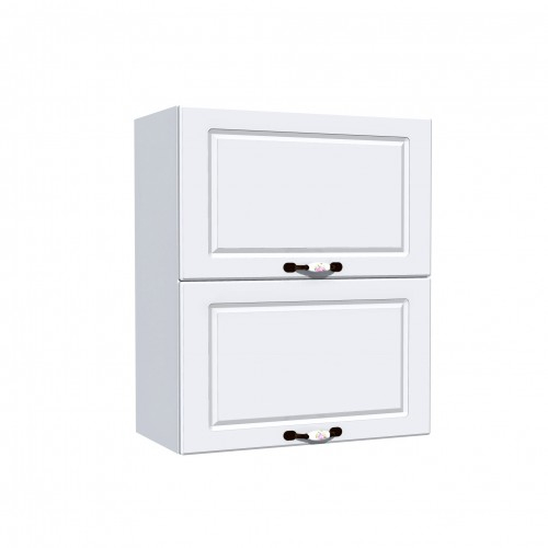 Corp superior 60 cu 2 usi orizontale Zebra MDF alb drept [1]