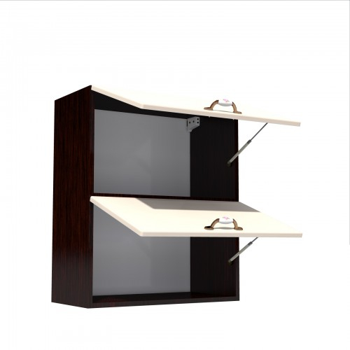 Corp superior 60 cu 2 usi orizontale Zebra MDF vanilie simplu [3]