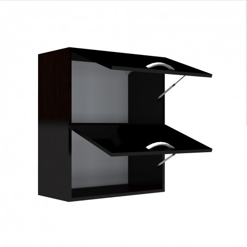 Corp superior 60 cu 2 usi orizontale Zebra negru [3]