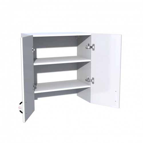 Corp superior 60 cu 2 usi pentru hota telescopica Zebra MDF alb [3]