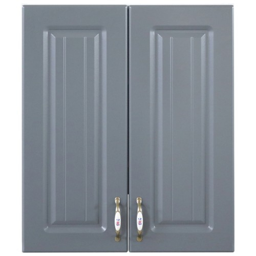 Corp superior 60 cu 2 usi pentru hota telescopica Zebra MDF gri dungi [3]